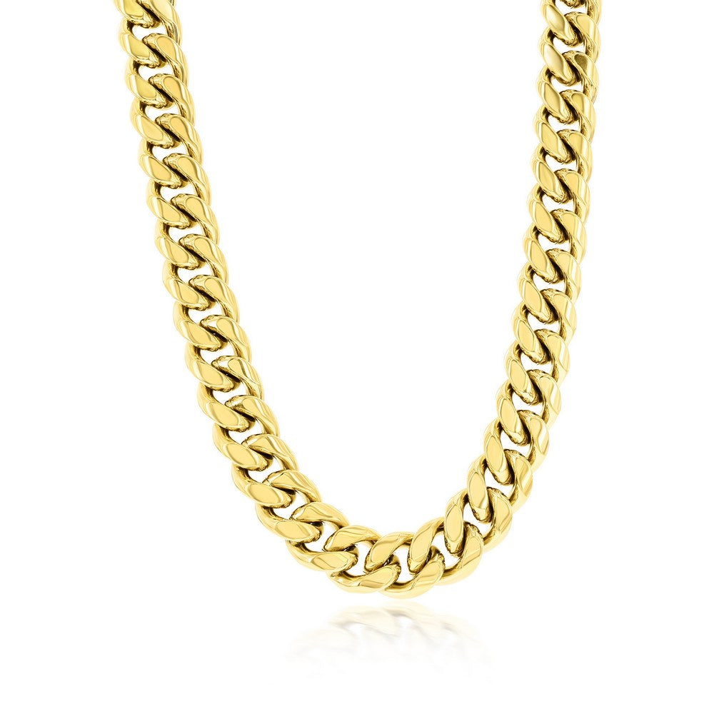 Gold Stainless Steel Miami Cuban Chain