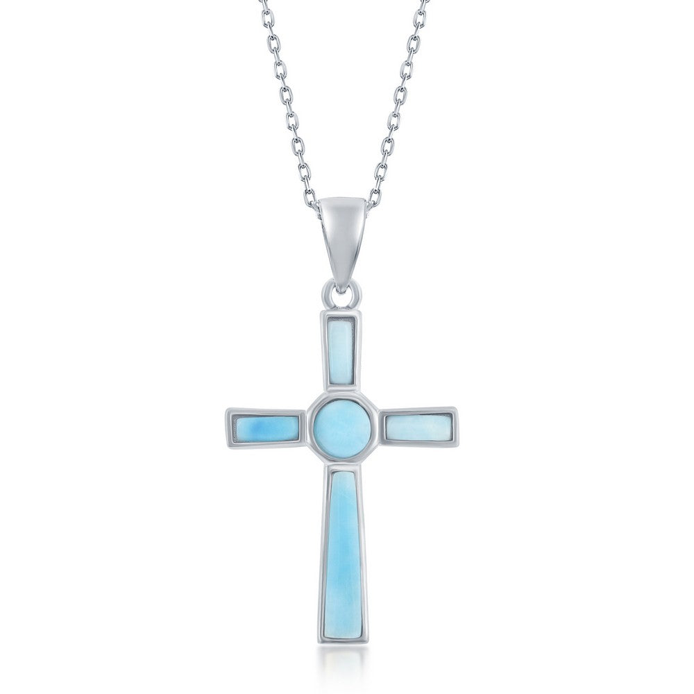 Blue Cross Necklace | Blue Cross Pendant | Silvadi