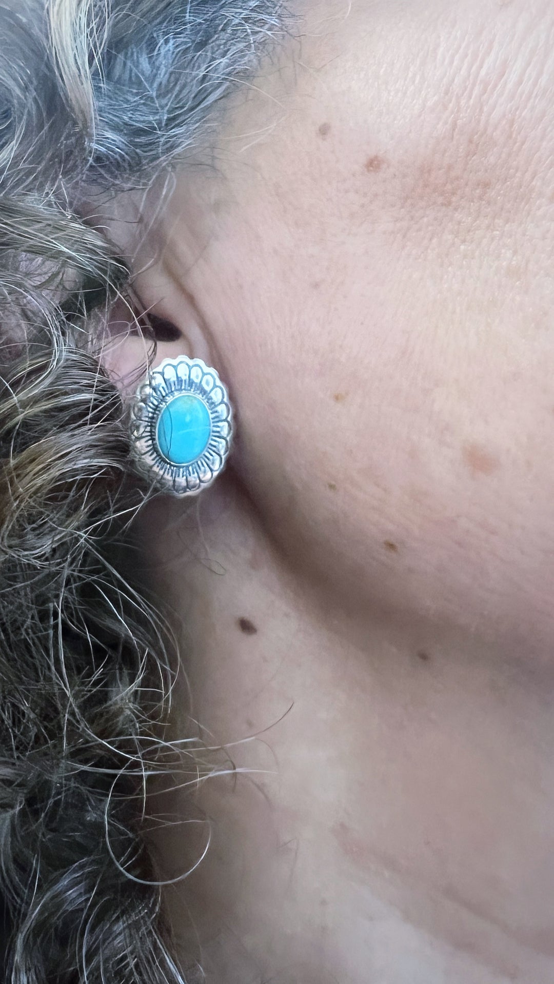 Turquoise Concho Studs