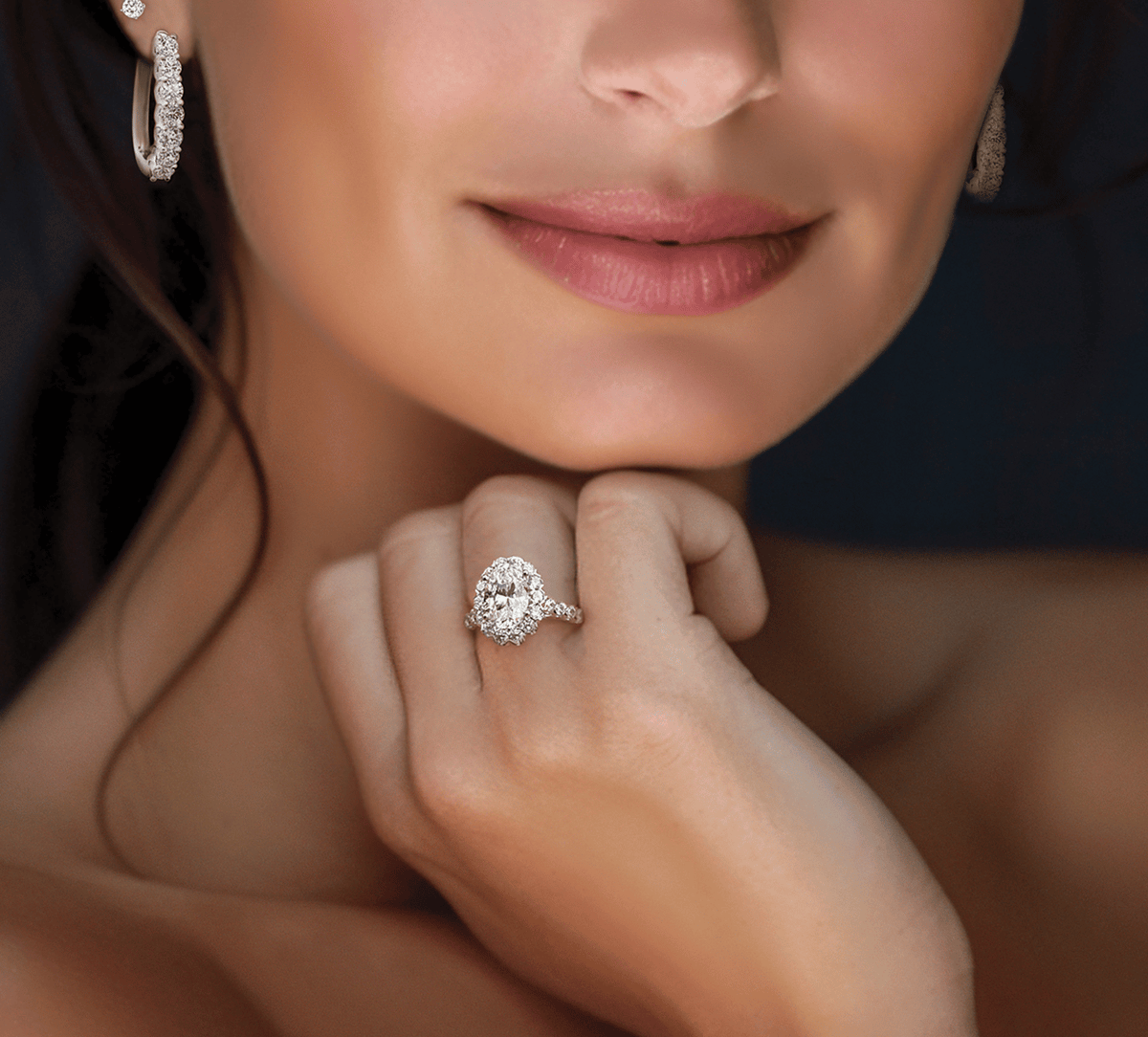 Selection of GIA-certified loose diamonds for a custom engagement ring