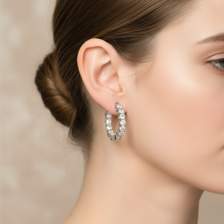 INSIDE OUT HUGGIES HOOP EARRINGS