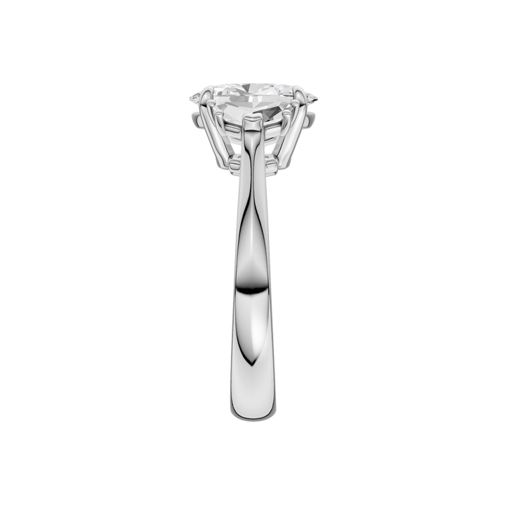3-Stone Engagement Ring (Oval + Epaulette) in 14K White Gold – Silvadi Jewelry Aurora CO