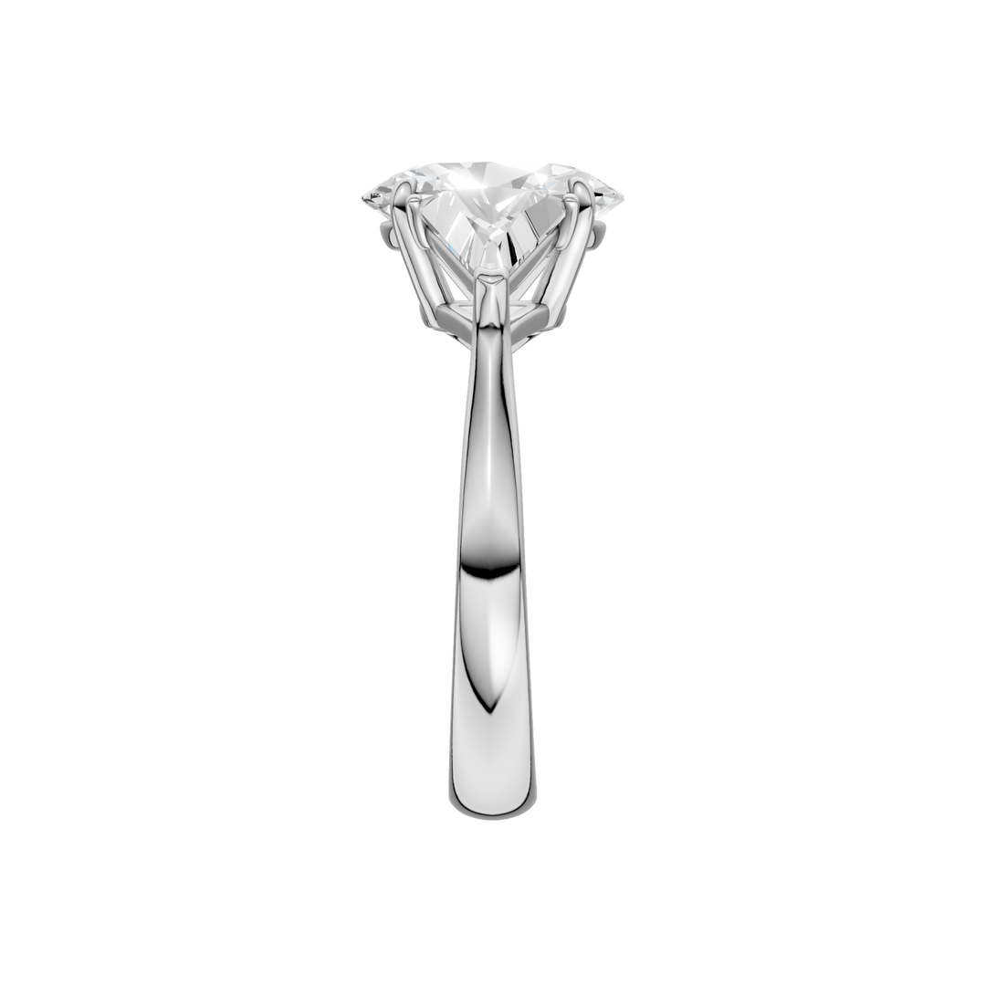 3-Stone Engagement Ring (Oval + Triangle) in 14K White Gold – Silvadi Jewelry Aurora CO