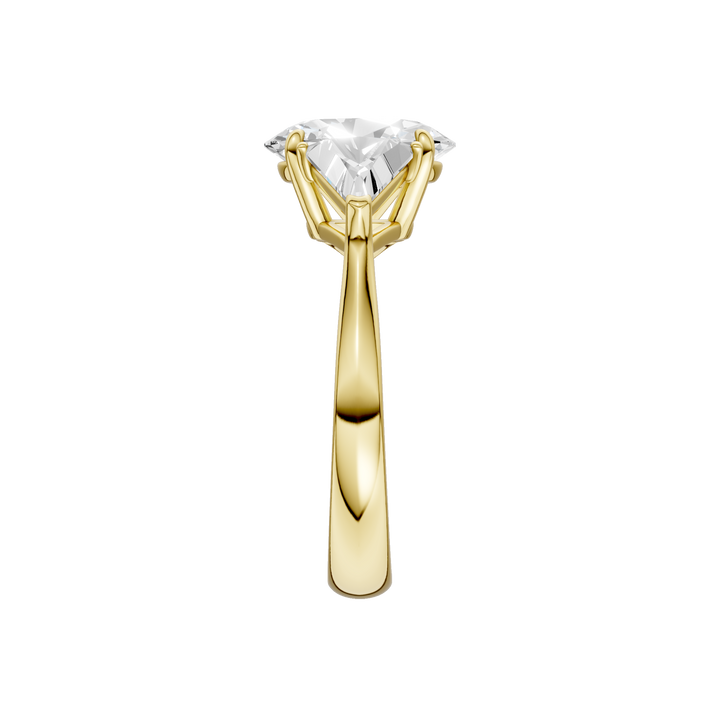 3-Stone Engagement Ring (Oval + Triangle) in 14K Yellow Gold – Silvadi Jewelry Aurora CO