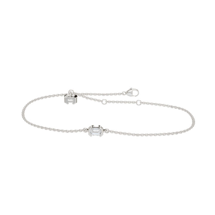 4-Prong Solitaire Bracelet (Emerald) in 14K White Gold – Silvadi Jewelry Aurora CO