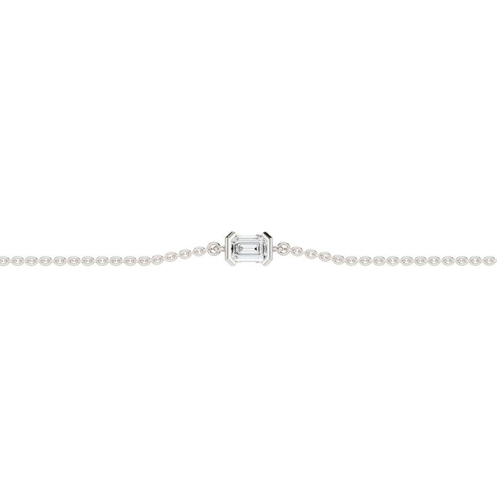 4-Prong Solitaire Bracelet (Emerald) in 14K White Gold – Silvadi Jewelry Aurora CO