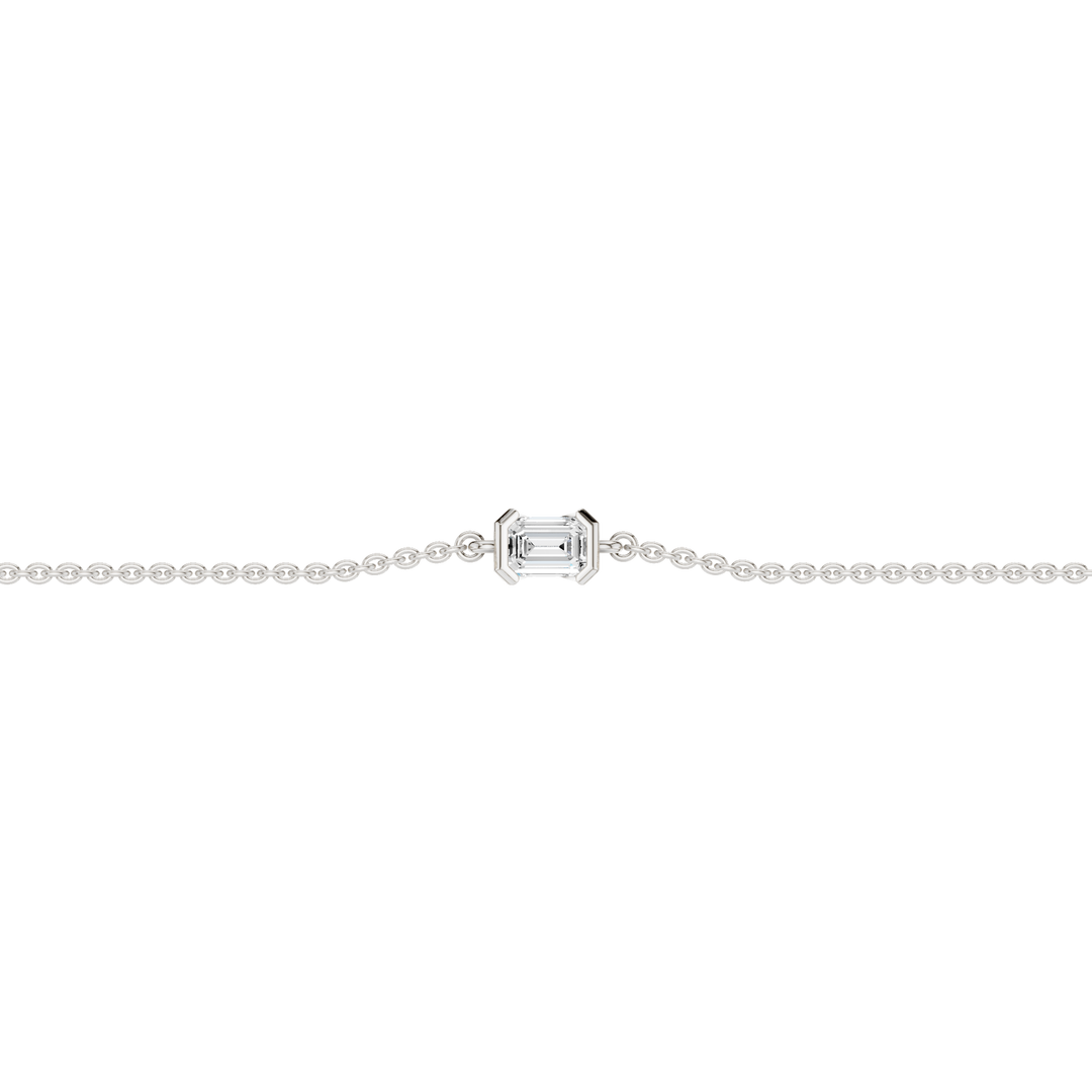 4-Prong Solitaire Bracelet (Emerald) in 14K White Gold – Silvadi Jewelry Aurora CO