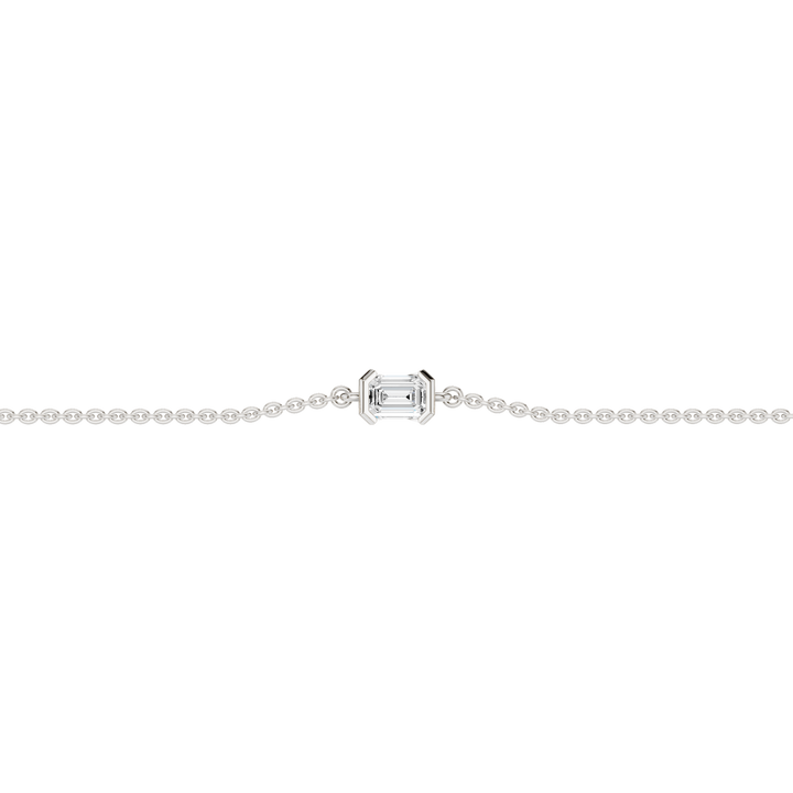 4-Prong Solitaire Bracelet (Emerald) in 14K White Gold – Silvadi Jewelry Aurora CO