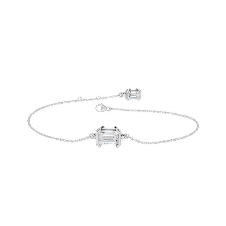 4-Prong Solitaire Bracelet (Emerald) in 14K White Gold – Silvadi Jewelry Aurora CO