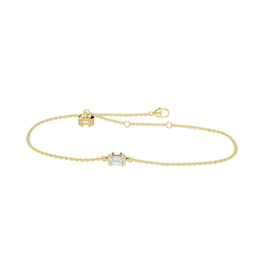 4-Prong Solitaire Bracelet (Emerald) in 14K Yellow Gold – Silvadi Jewelry Aurora CO