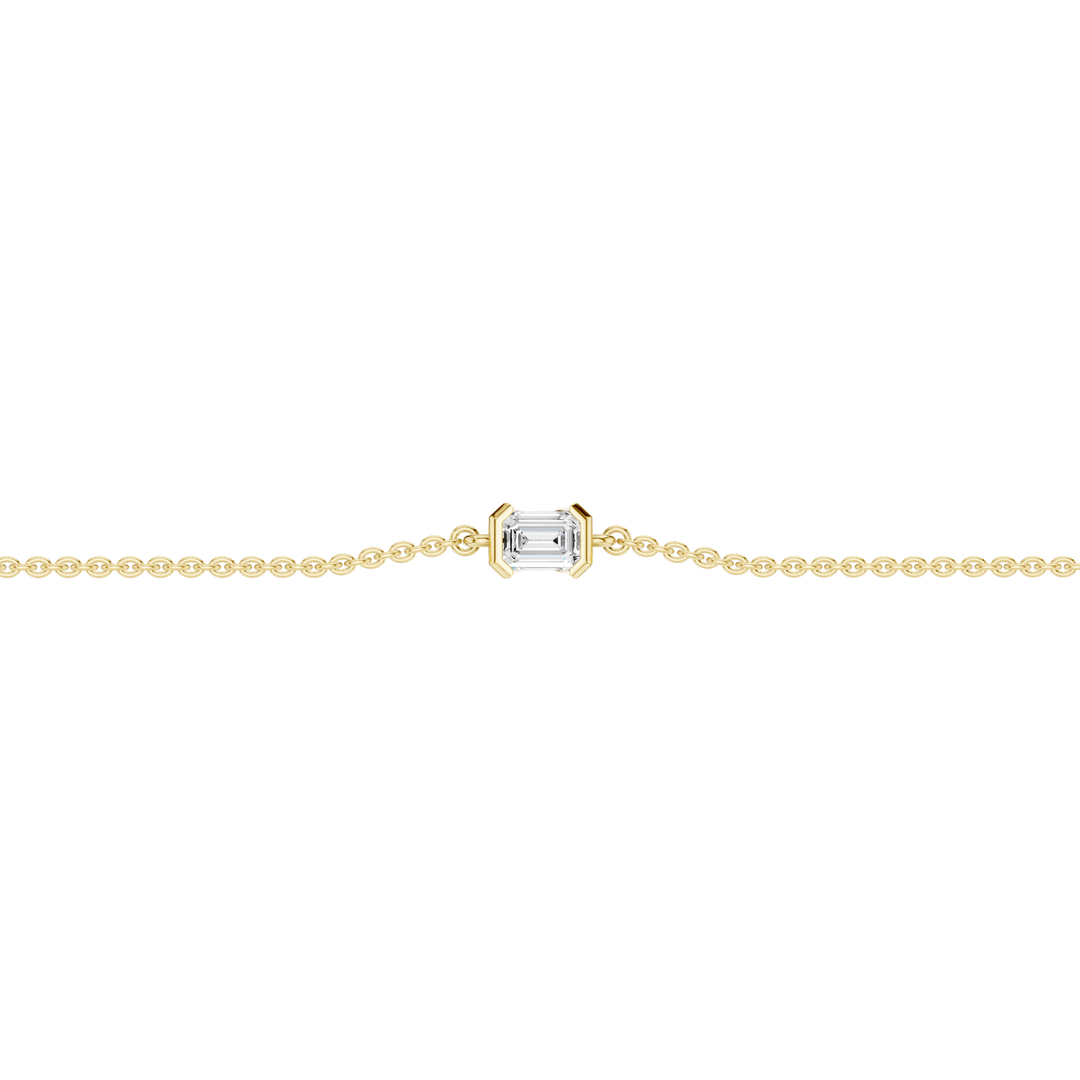 4-Prong Solitaire Bracelet (Emerald) in 14K Yellow Gold – Silvadi Jewelry Aurora CO