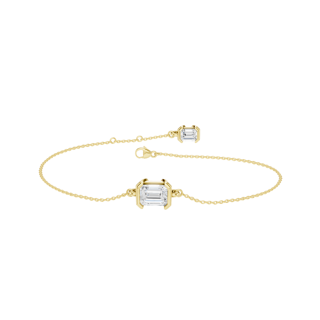 4-Prong Solitaire Bracelet (Emerald) in 14K Yellow Gold – Silvadi Jewelry Aurora CO