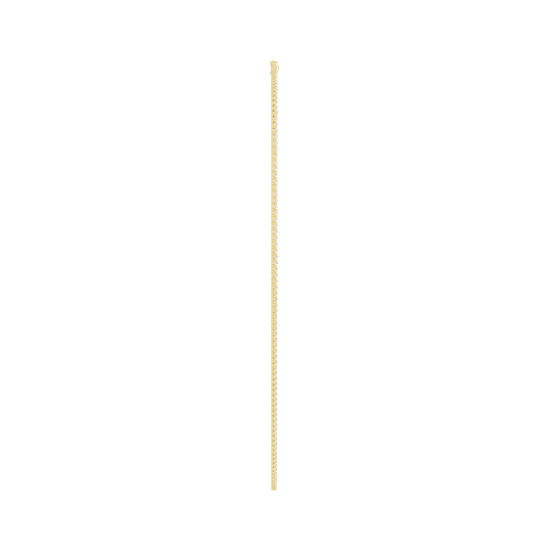 4-Prong Straight-line Tennis Necklace (Round) in 14K Yellow Gold – Silvadi Jewelry Aurora CO