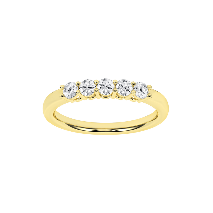 5 Stone Band (Round) in 14K Yellow Gold – Silvadi Jewelry Aurora CO
