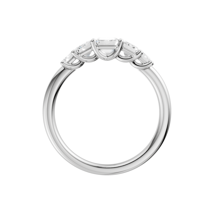5 - Stone Graduated Band (Emerald) in 14K White Gold – Silvadi Jewelry Aurora CO