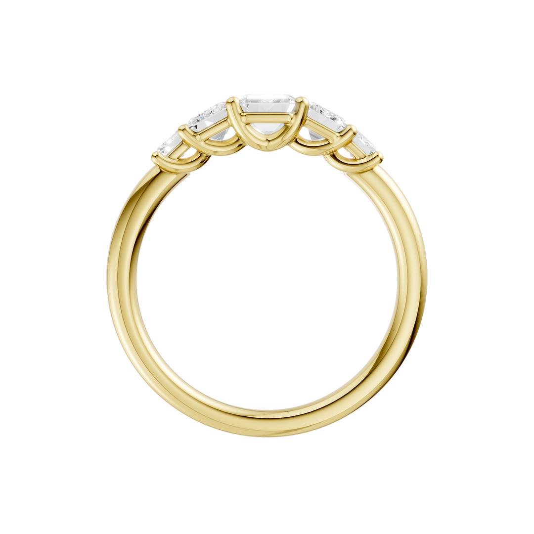 5 - Stone Graduated Band (Emerald) in 14K Yellow Gold – Silvadi Jewelry Aurora CO