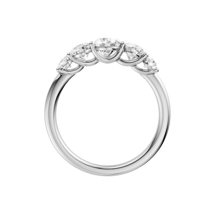 5 - Stone Graduated Band (Oval) in 14K White Gold – Silvadi Jewelry Aurora CO