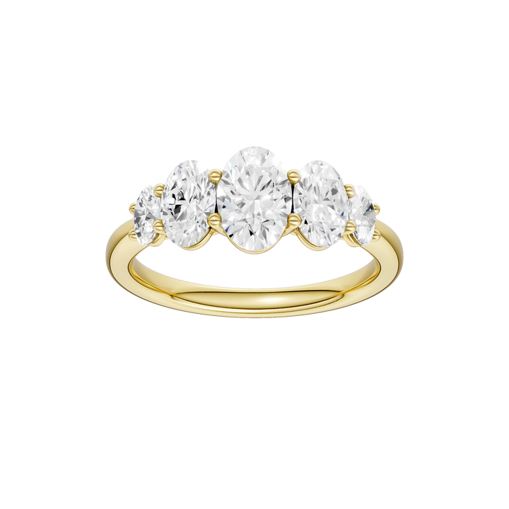 5 - Stone Graduated Band (Oval) in 14K Yellow Gold – Silvadi Jewelry Aurora CO