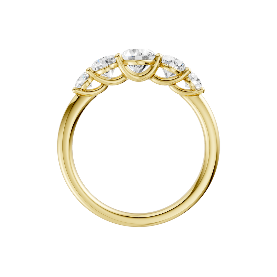 5 - Stone Graduated Band (Oval) in 14K Yellow Gold – Silvadi Jewelry Aurora CO