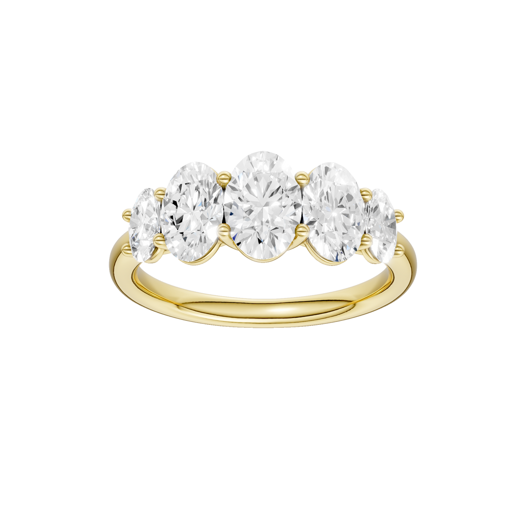 5 - Stone Graduated Band (Oval) in 14K Yellow Gold – Silvadi Jewelry Aurora CO