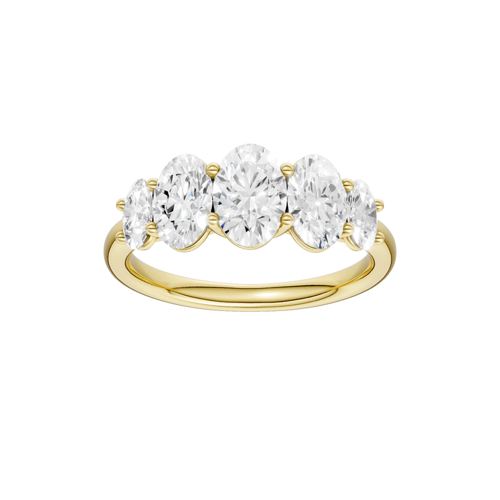 5 - Stone Graduated Band (Oval) in 14K Yellow Gold – Silvadi Jewelry Aurora CO