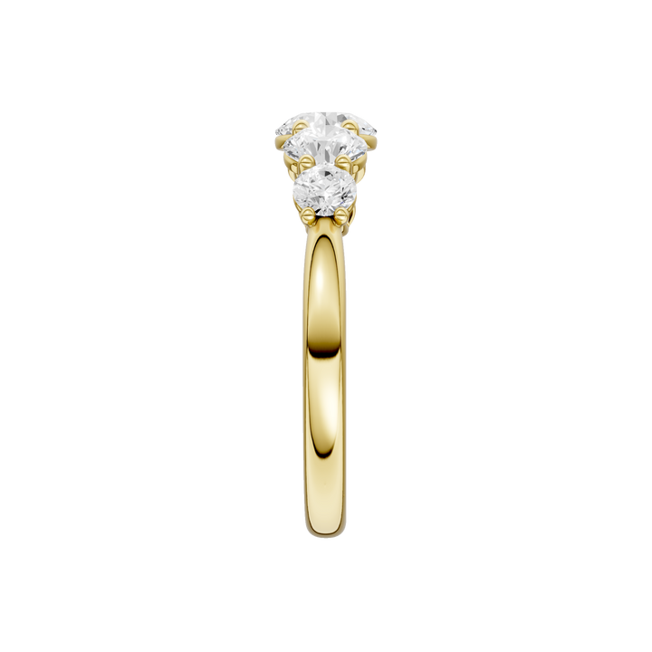 5 - Stone Graduated Band (Round) in 14K Yellow Gold – Silvadi Jewelry Aurora CO