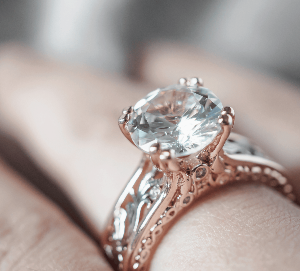 Finished handcrafted Silvadi custom engagement ring