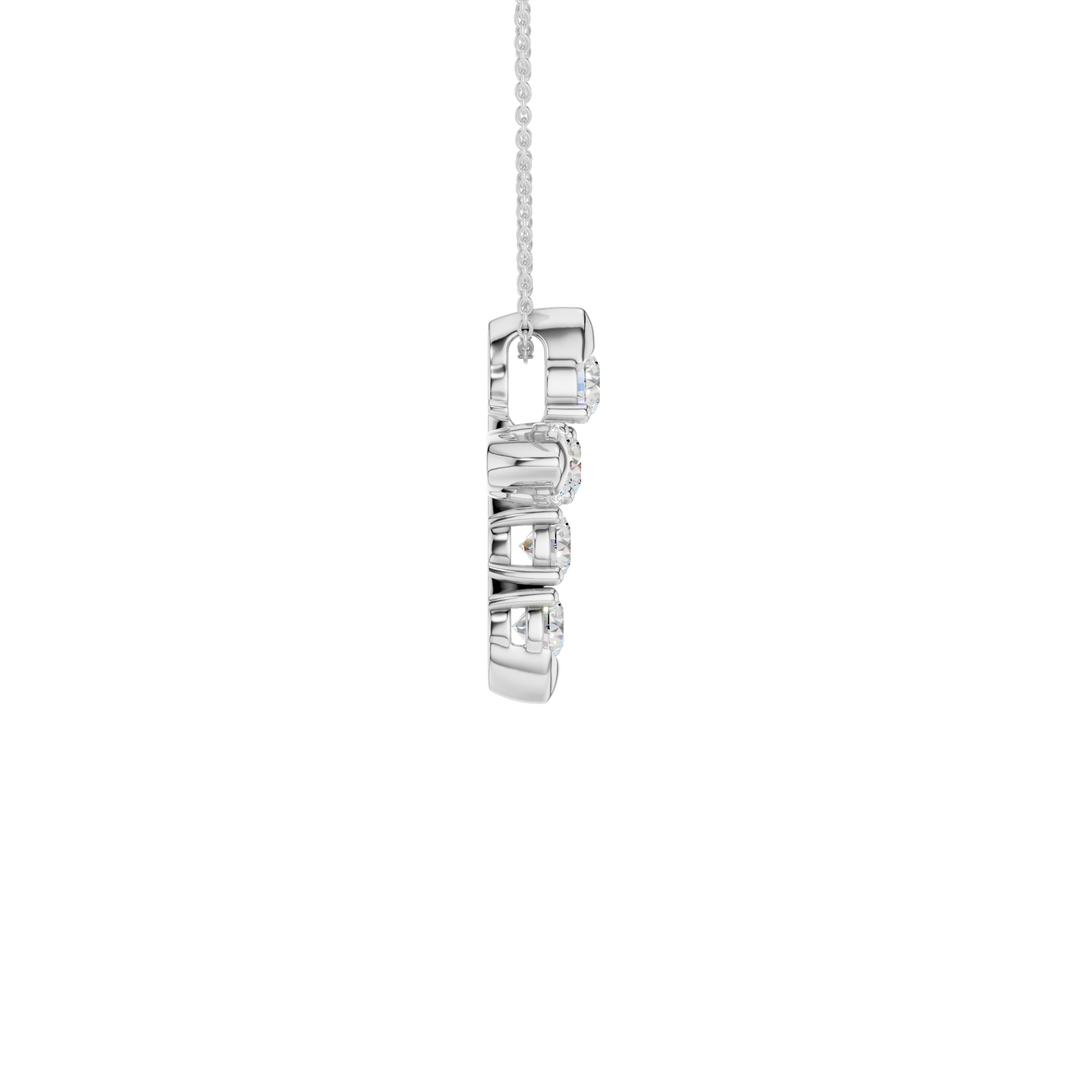 6-Stone Cross Pendant (Round) in 14K White Gold – Silvadi Jewelry Aurora CO