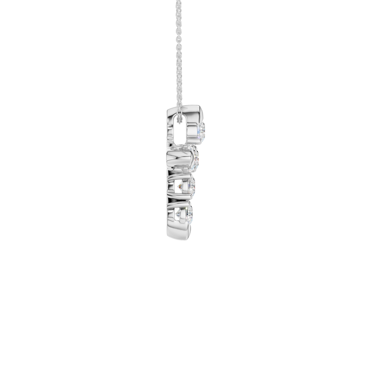 6-Stone Cross Pendant (Round) in 14K White Gold – Silvadi Jewelry Aurora CO