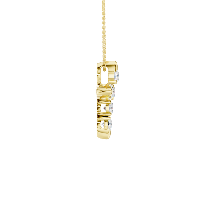 6-Stone Cross Pendant (Round) in 14K Yellow Gold – Silvadi Jewelry Aurora CO
