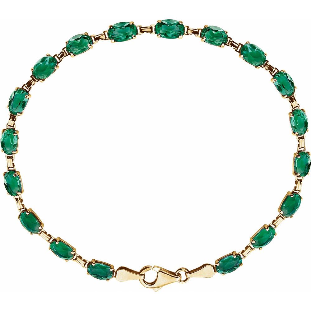 Emerald Isle Oval Bracelet in 10K gold