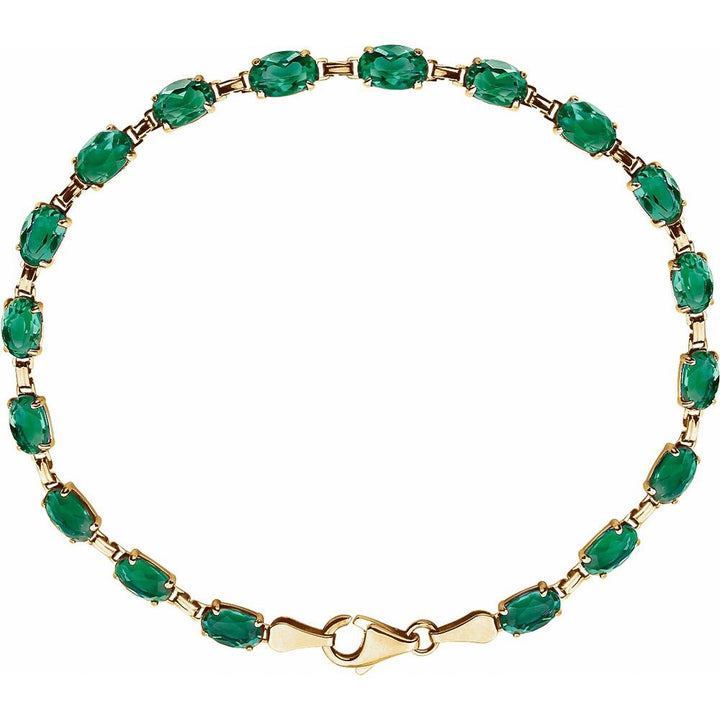 Emerald Isle Oval Bracelet in 10K gold
