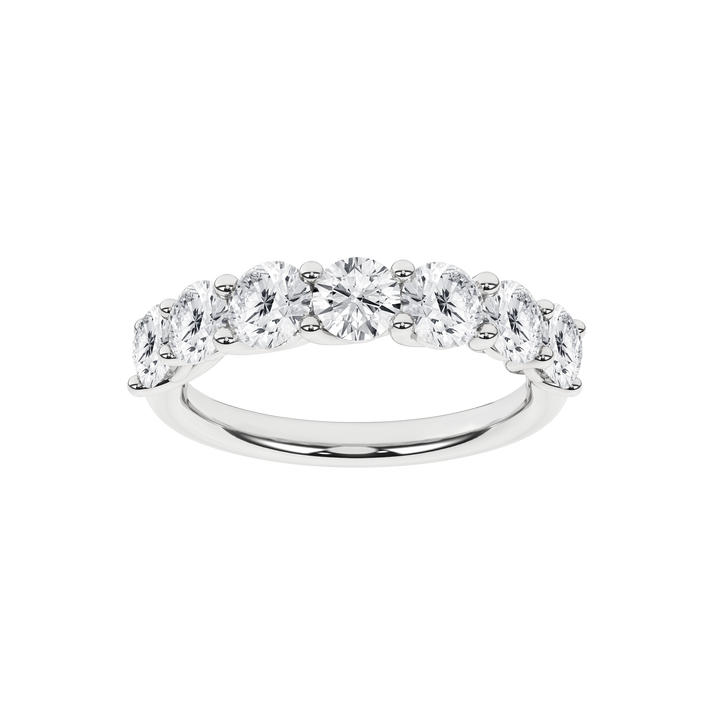 7-Stone Band (Round) in 14K White Gold – Silvadi Jewelry Aurora CO