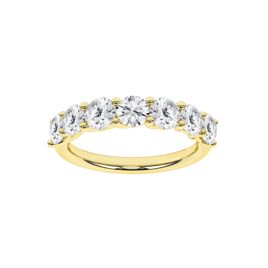 7-Stone Band (Round) in 14K Yellow Gold – Silvadi Jewelry Aurora CO