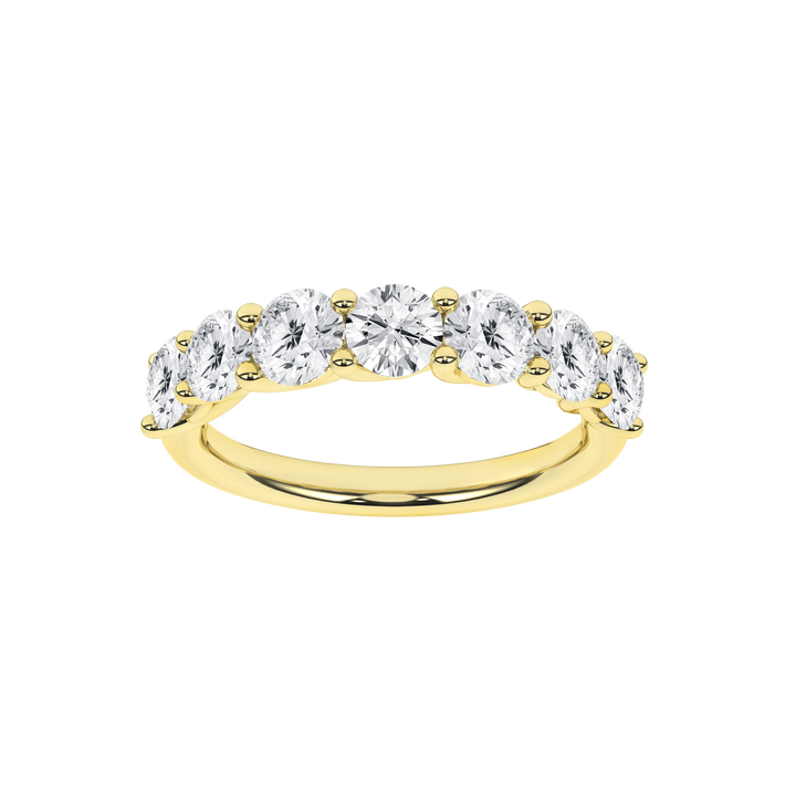 7-Stone Band (Round) in 14K Yellow Gold – Silvadi Jewelry Aurora CO