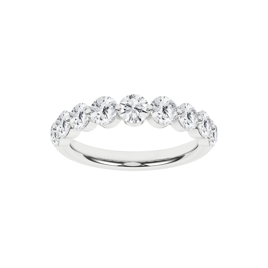 9-Stone Anniversary Band (Round) in 14K White Gold – Silvadi Jewelry Aurora CO