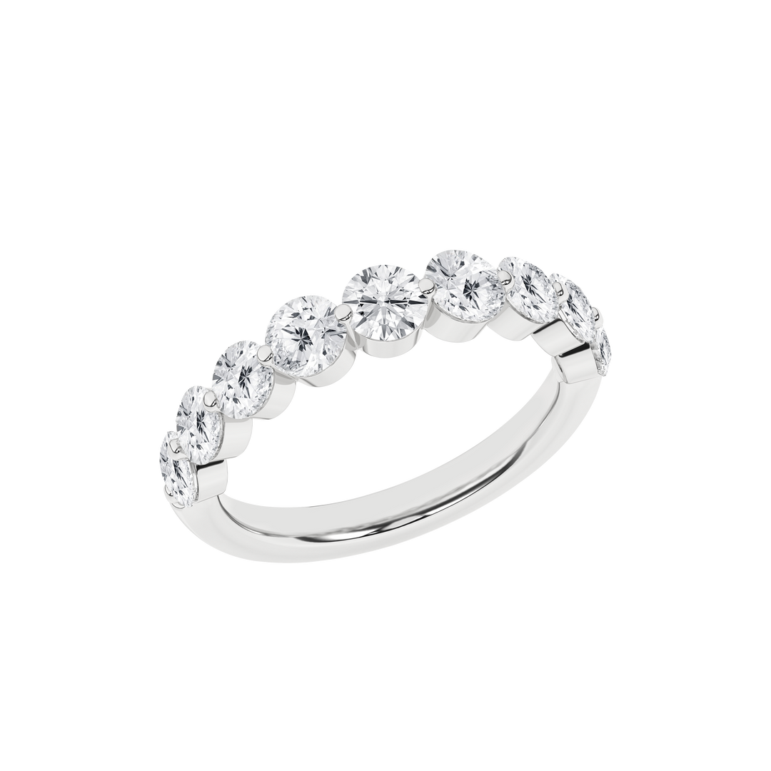 9-Stone Anniversary Band (Round) in 14K White Gold – Silvadi Jewelry Aurora CO