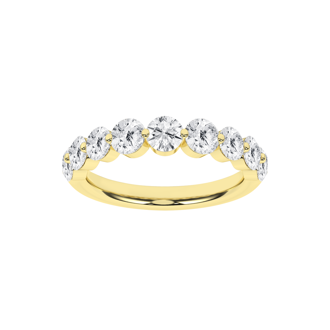 9-Stone Anniversary Band (Round) in 14K Yellow Gold – Silvadi Jewelry Aurora CO