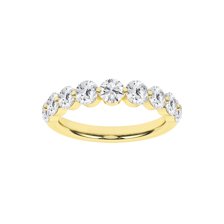 9-Stone Anniversary Band (Round) in 14K Yellow Gold – Silvadi Jewelry Aurora CO