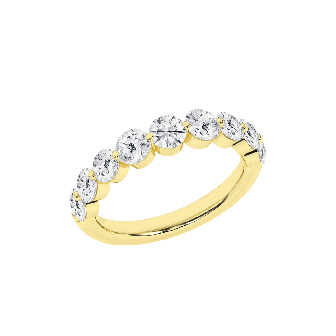 9-Stone Anniversary Band (Round) in 14K Yellow Gold – Silvadi Jewelry Aurora CO