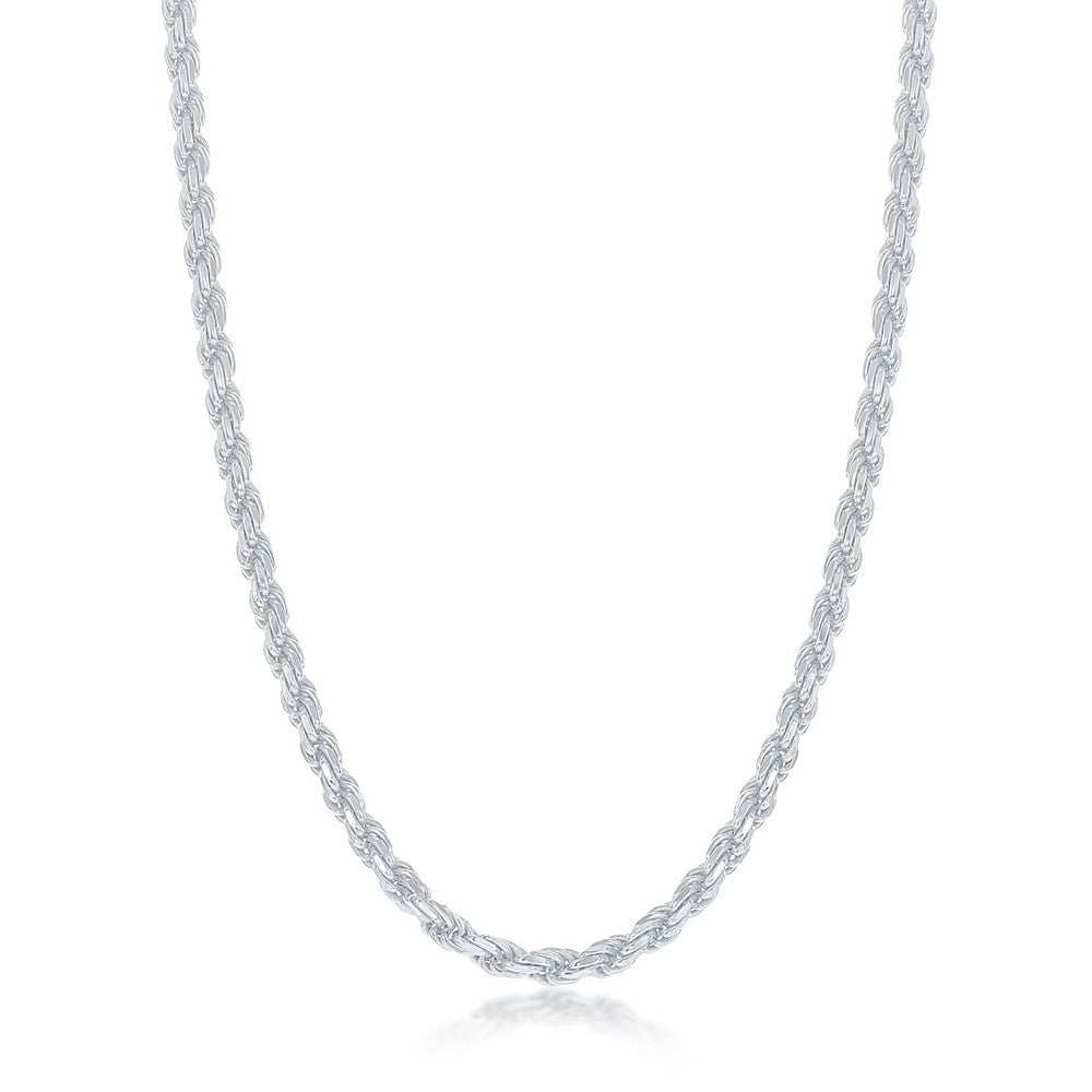 925 Italian sterling silver rope chain 3.3mm necklace, Silvadi Aurora CO