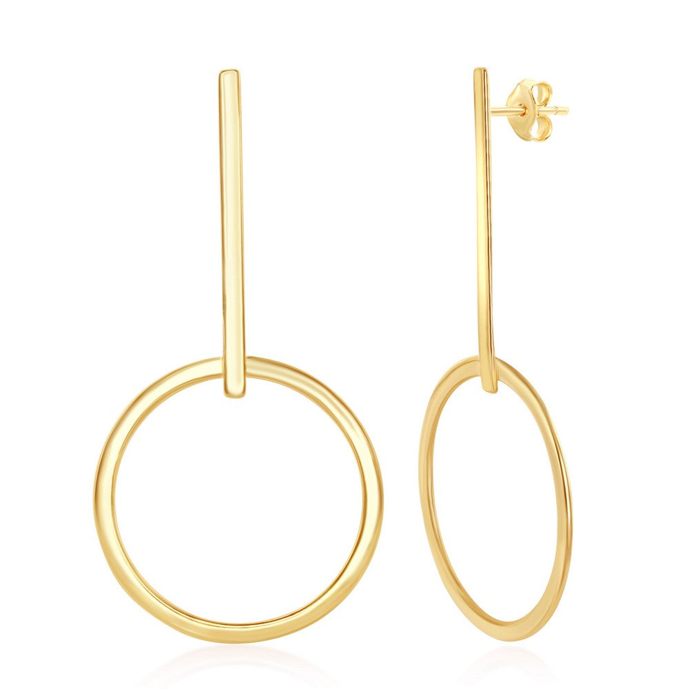 Hanging Hoop - Gold Plated