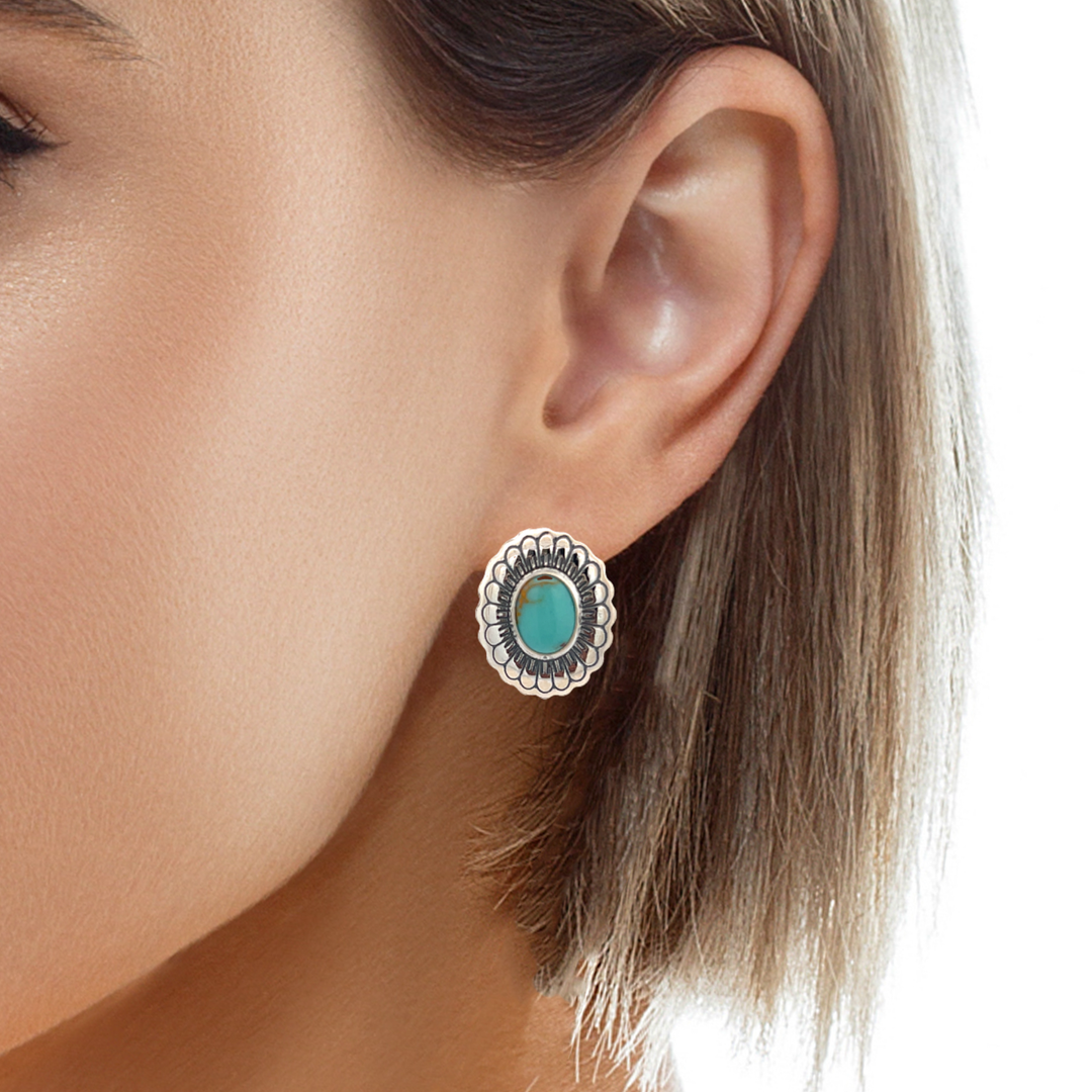 Turquoise Concho Studs