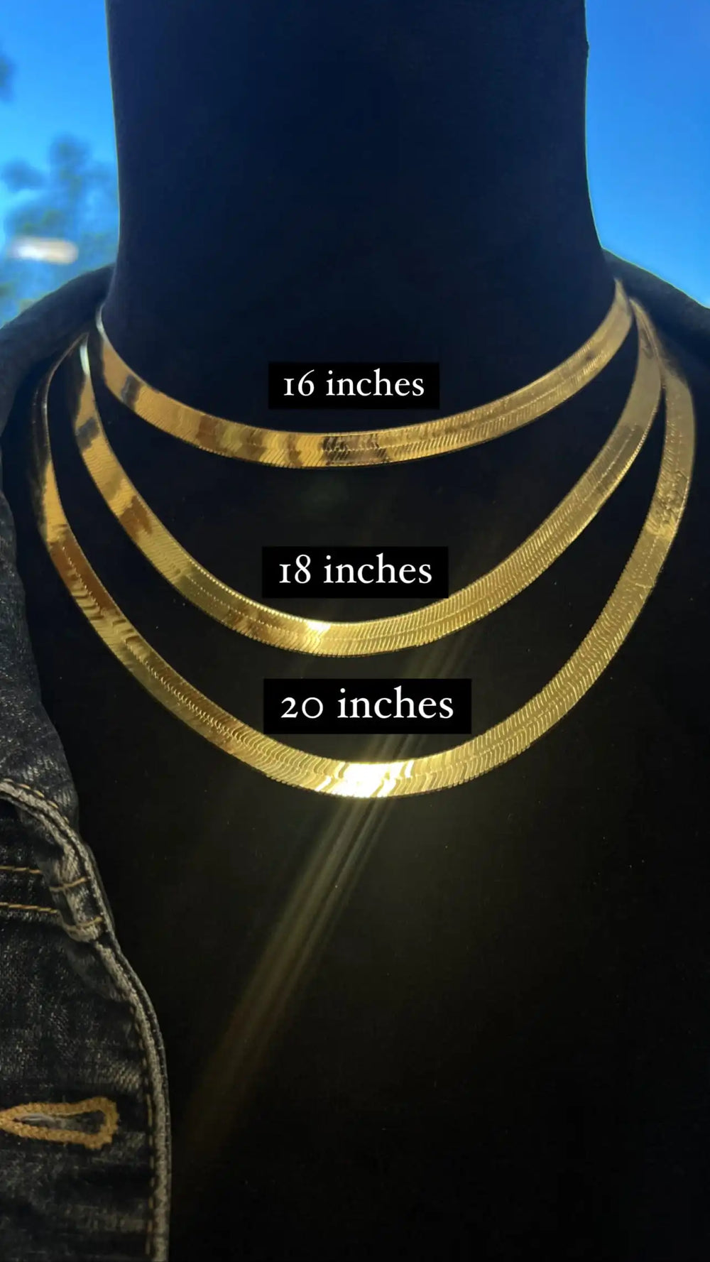 Herringbone Necklace - 18K Gold Plated, Aurora CO