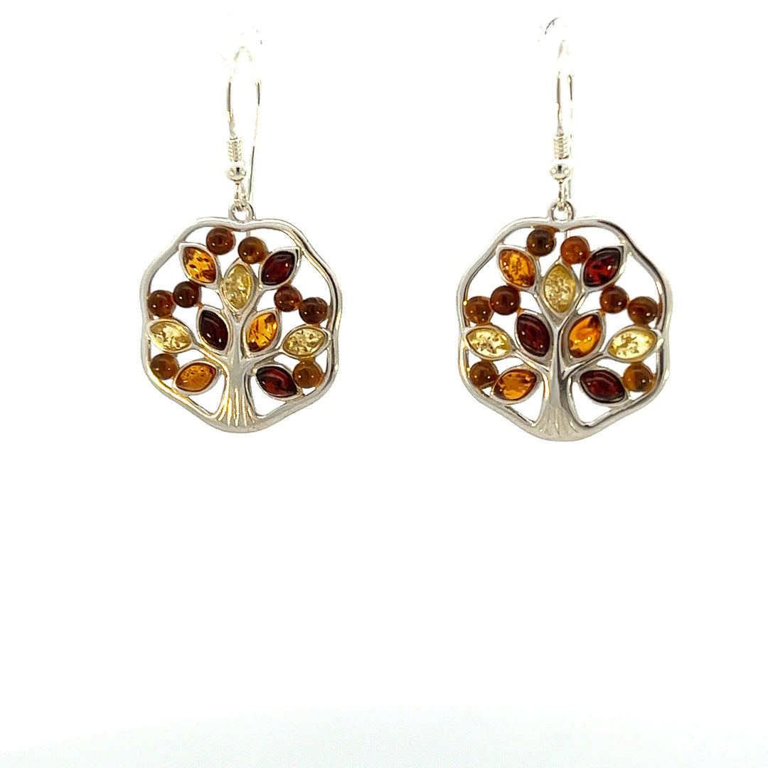 Amber Tree Earrings