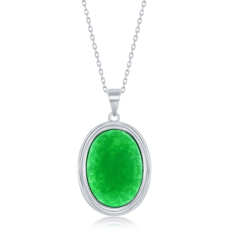 Jade Cross Pendant with Chain Silvadi Aurora CO