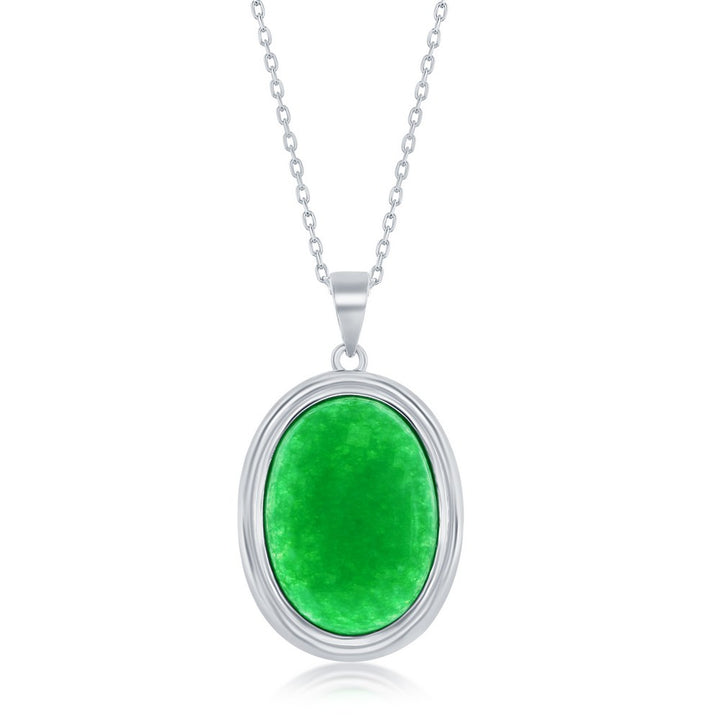 Jade Cross Pendant with Chain Silvadi Aurora CO