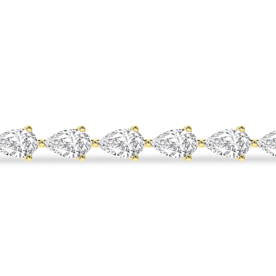 white gold pear diamond tennis bracelets with total carat weights of 5ctw 7ctw and 10ctw