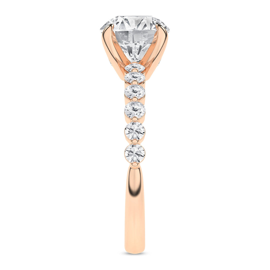 Round Lab Grown Diamond Shared Prong Engagement Ring - 2ctw 14K Rose Gold, Aurora CO