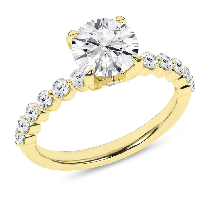 Classic Single Shared-Prong Engagement Ring, Gold 14k, Aurora CO